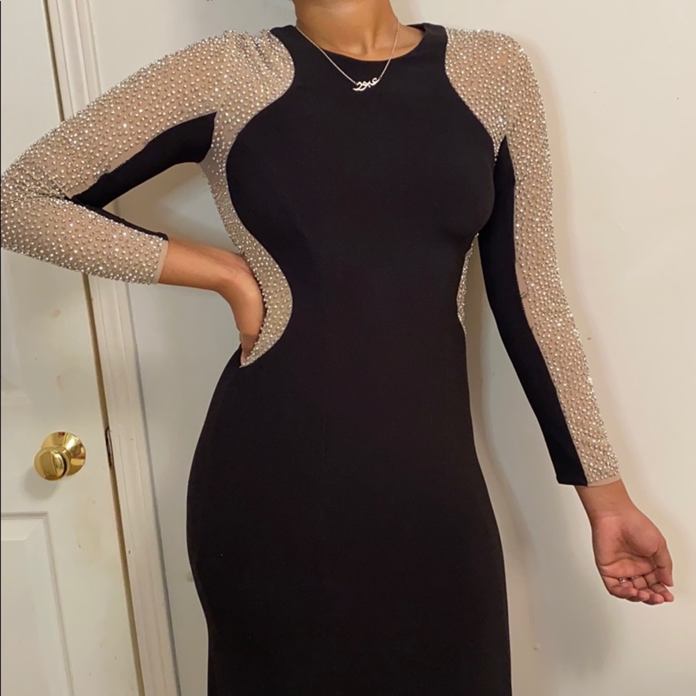 Black sparkly maxi gown/dress